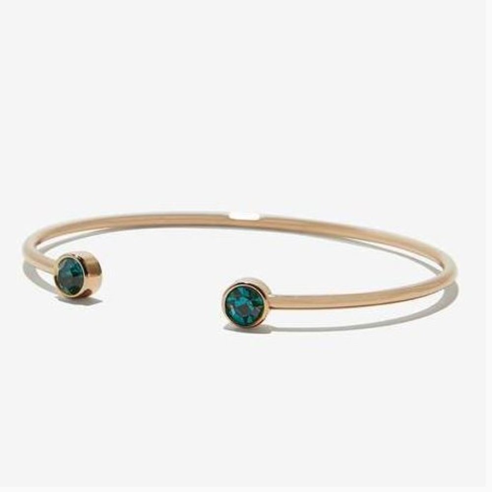 Alex and Ani Emerald Flex Cuff Bracelet
